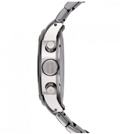 Tommy Hilfiger Jackson Quartz Black Dial Silver Steel Strap Watch for Men - 1791243
