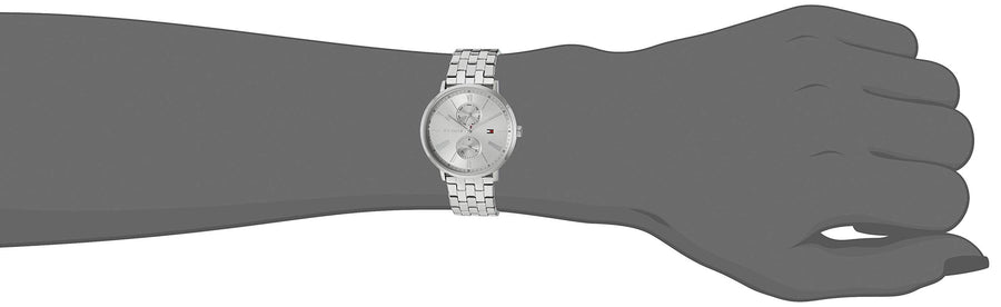 Tommy Hilfiger Jenna Quartz White Dial Silver Steel Strap Watch for Women - 1782068