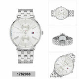 Tommy Hilfiger Jenna Quartz White Dial Silver Steel Strap Watch for Women - 1782068