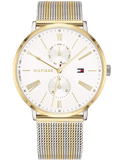 Tommy Hilfiger Jenna Quartz White Dial Two Tone Mesh Bracelet Watch for Women  - 1782074