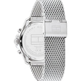 Tommy Hilfiger Jordan Chronograph Black Dial Silver Mesh Strap Watch For Men - 1792092