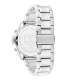 Tommy Hilfiger Jordan Chronograph Blue Dial Silver Steel Strap Watch For Men - 1792094