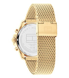 Tommy Hilfiger Jordan Chronograph Green Dial Gold Mesh Strap Watch For Men - 1792093