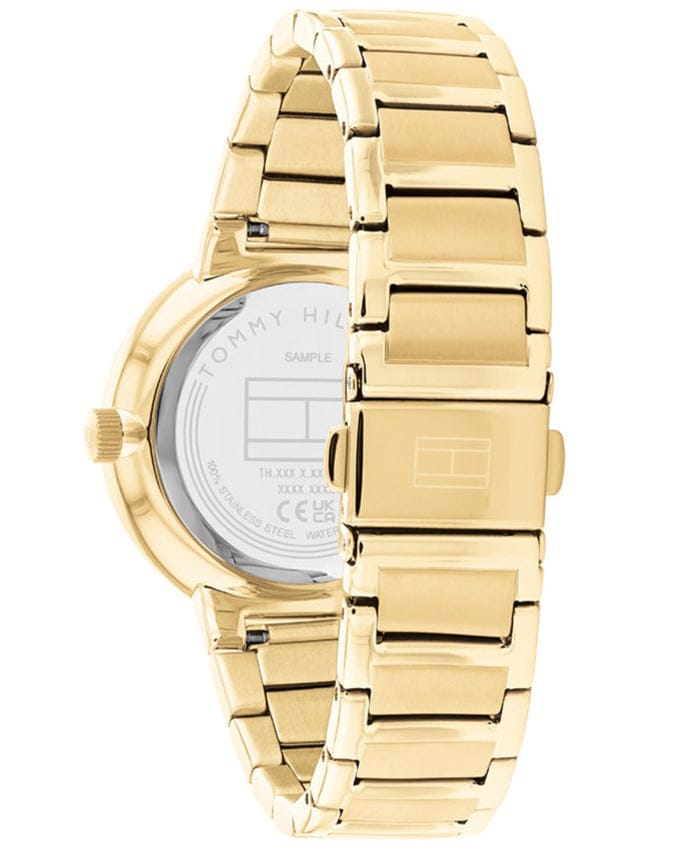 Tommy Hilfiger Joy Analog Gold Dial Gold Steel Strap Watch For Women - 1782536