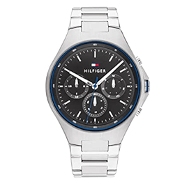 Tommy Hilfiger Justin Chronograph Gray Dial Silver Steel Strap Watch For Men - 1792054