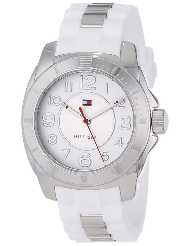 Tommy Hilfiger K2 White Dial White Rubber Strap Watch for Women - 1781306