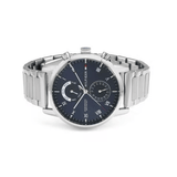 Tommy Hilfiger Kane Blue Dial Silver Steel Strap Watch for Men - 1710401