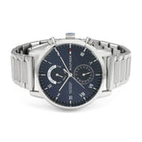 Tommy Hilfiger Kane Blue Dial Silver Steel Strap Watch for Men - 1710401