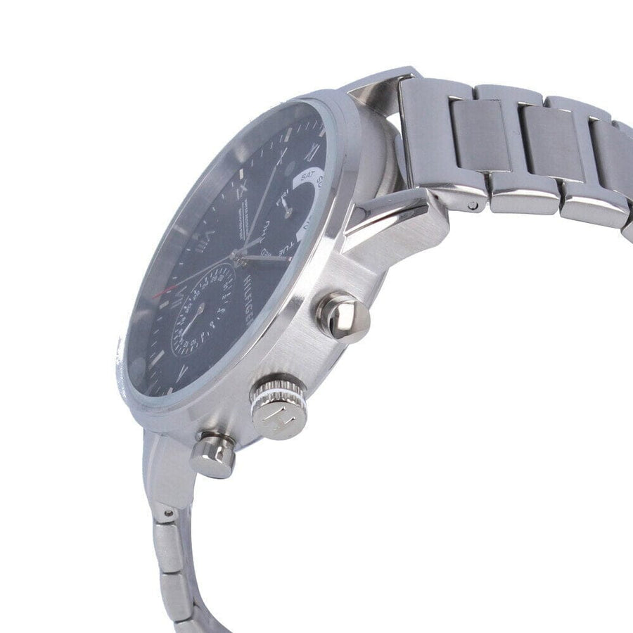 Tommy Hilfiger Kane Blue Dial Silver Steel Strap Watch for Men - 1710401