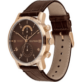 Tommy Hilfiger Kane Brown Dial Brown Leather Strap Watch for Men - 1710400