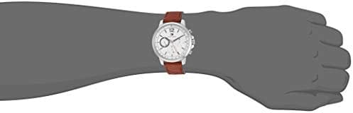 Tommy Hilfiger Landon Chronograph White Dial Brown Leather Strap Watch for Men - 1791531