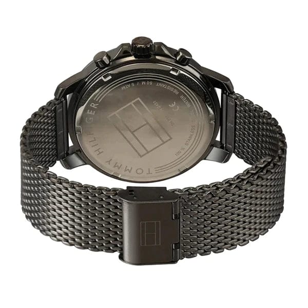 Tommy Hilfiger London Chronograph Grey Dial Grey Mesh Bracelet Watch for Men - 1791530