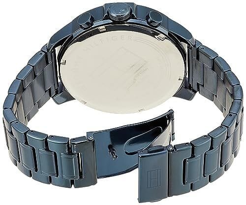 Tommy Hilfiger Luca Chronograph Grey Dial Blue Steel Strap Watch For Men - 1710493