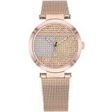 Tommy Hilfiger Lynn Crystals Rose Gold Dial Rose Gold Mesh Strap Watch For Women - 1781868