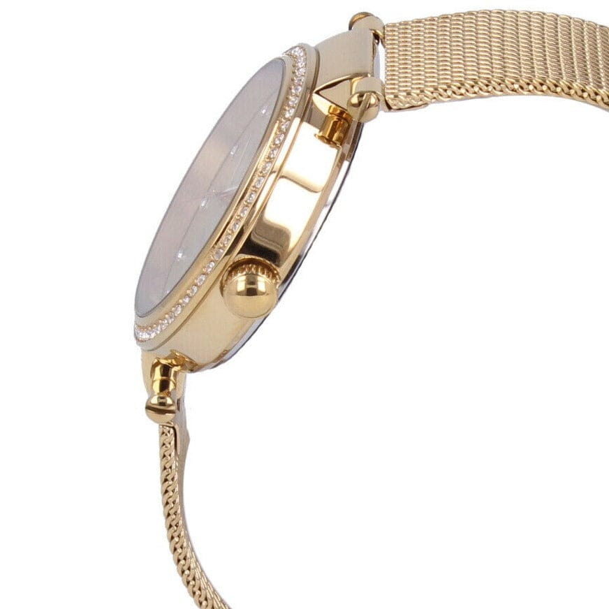 Tommy Hilfiger Lynn Quartz Gold Dial Gold Mesh Bracelet Watch For Women - 1781864