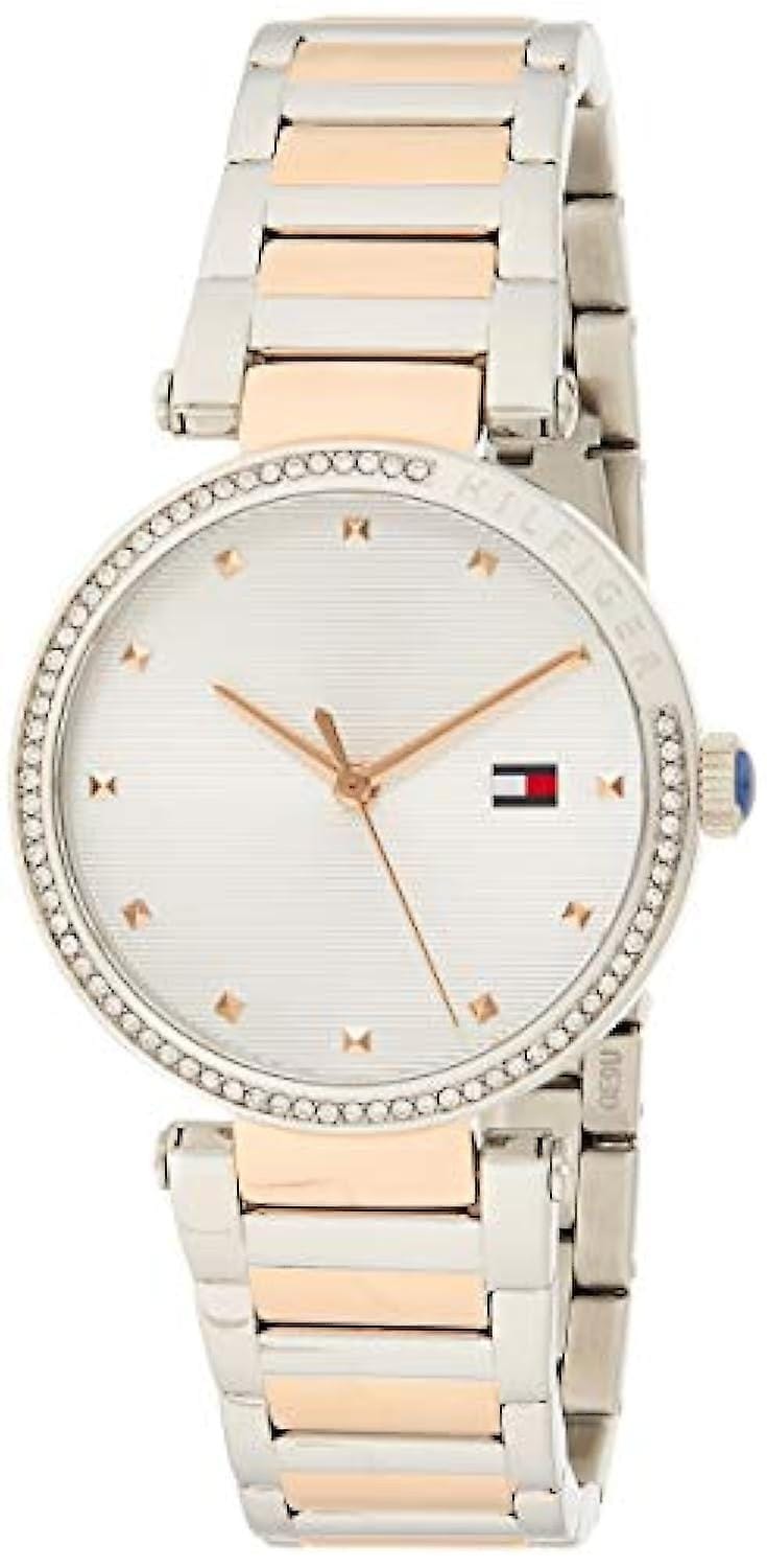 Tommy Hilfiger Lynn Quartz White Dial Two Tone Steel Strap Watch For Women - 1782236