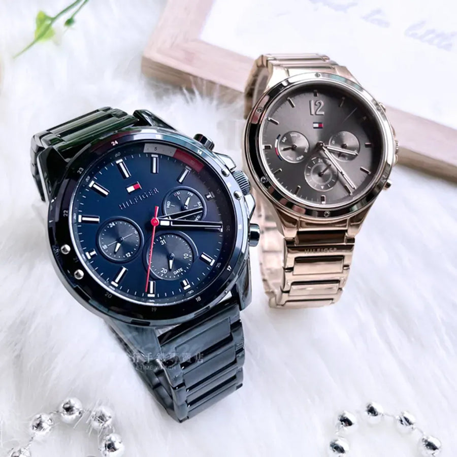 Tommy Hilfiger Mason Blue Dial Blue Steel Strap Watch for Men - 1791789