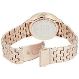 Tommy Hilfiger Jenna Quartz White Dial Rose Gold Steel Strap Watch for Women - 1782070