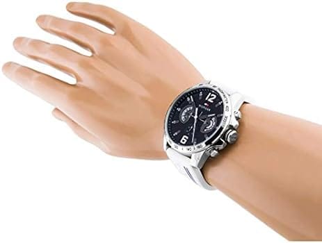Tommy Hilfiger Multifunction Black Dial White Rubber Strap Watch for Men - 1791475