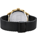 Tommy Hilfiger Chase Quartz Black Dial Black Mesh Bracelet Watch for Men - 1791580