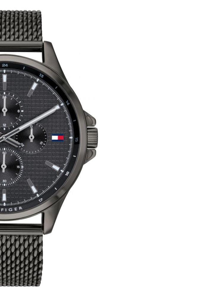 Tommy Hilfiger Shawn Chronograph Quartz Grey Dial Grey Mesh Bracelet Watch for Men - 1791613