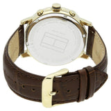 Tommy Hilfiger Keagan Quartz Silver Dial Brown Leather Strap Watch for Men - 1791291