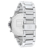 Tommy Hilfiger Tyson Chronograph Blue Dial Silver Steel Strap Watch For Men - 1710588