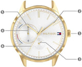 Tommy Hilfiger Brooklyn Quartz White Dial White Leather Strap Watch for Women - 1782018