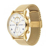 Tommy Hilfiger Kane White Dial Gold Mesh Bracelet Watch for Men - 1710403