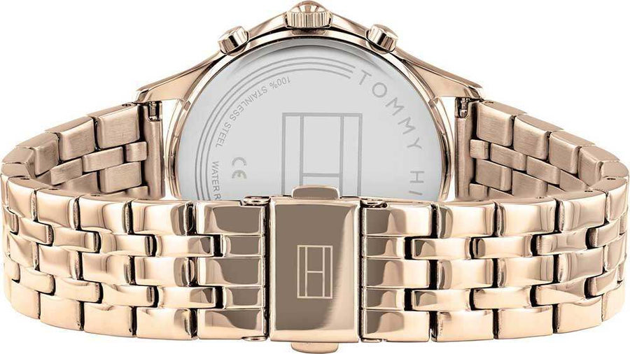Tommy Hilfiger Whitney Chronograph Quartz Rose Gold Dial Rose Gold Steel Strap Watch For Women - 1782120