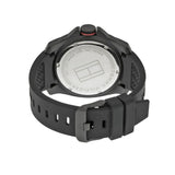 Tommy Hilfiger Windsurf Black Dial Black Rubber Strap Watch for Men- 1791114