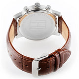 Tommy Hilfiger Kane Chronograph White Dial Brown Leather Strap Watch for Men - 1791400