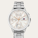 Tommy Hilfiger Carly White Dial Silver Stainless Steel Strap Watch for Women - 1781787