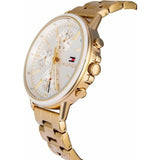 Tommy Hilfiger Carly White Dial Gold Steel Strap Watch for Women - 1781786