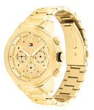 Tommy Hilfiger Lars Chronograph Gold Dial Gold Steel Strap Watch For Men - 1792060