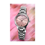 Burberry The Classic Pink Dial Silver Steel Strap Watch for Women - BU10111