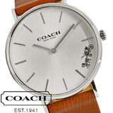 Coach Perry Silver Dial Brown Leather Strap Watch for Women - 14503120