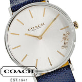 Coach Perry White Dial Blue Leather Strap Watch for Women - 14503156