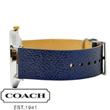 Coach Perry White Dial Blue Leather Strap Watch for Women - 14503156