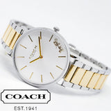 Coach Perry Silver Dial Two Tone Steel Strap Watch for Women - 14503347