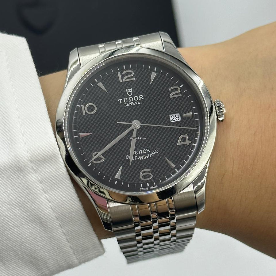 Tudor 1926 Automatic Black Dial Silver Steel Strap Watch for Men - M91650-0002