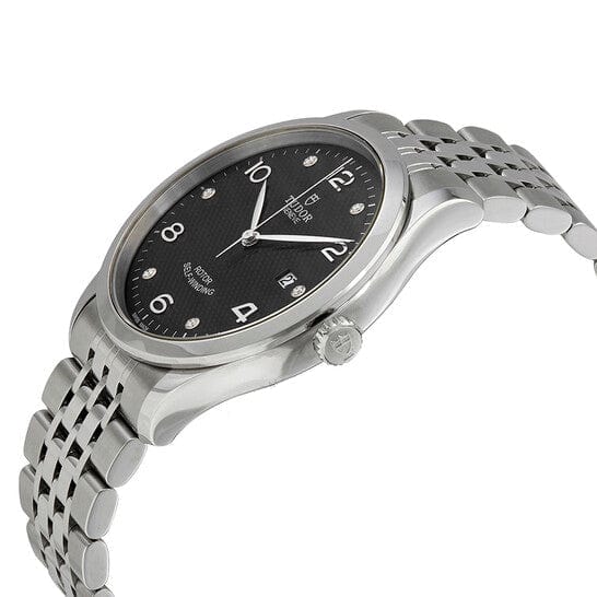 Tudor 1926 Automatic Diamonds Black Dial Silver Steel Strap Watch for Men - M91650-0004