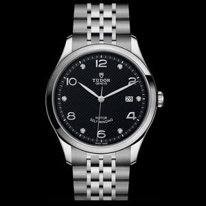 Tudor 1926 Automatic Diamonds Black Dial Silver Steel Strap Watch for Men - M91650-0004