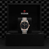 Tudor 1926 Automatic Diamonds Black Dial Two Tone Steel Strap Watch for Men - M91651-0004