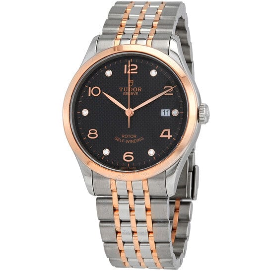 Tudor 1926 Automatic Diamonds Black Dial Two Tone Steel Strap Watch for Men - M91651-0004