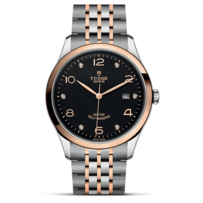 Tudor 1926 Automatic Diamonds Black Dial Two Tone Steel Strap Watch for Men - M91651-0004