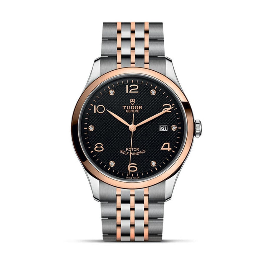 Tudor 1926 Automatic Diamonds Black Dial Two Tone Steel Strap Watch for Men - M91651-0004
