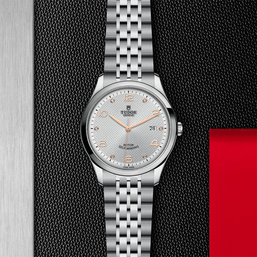 Tudor 1926 Automatic Diamonds Silver Dial Silver Steel Strap Watch for Men - M91650-0003