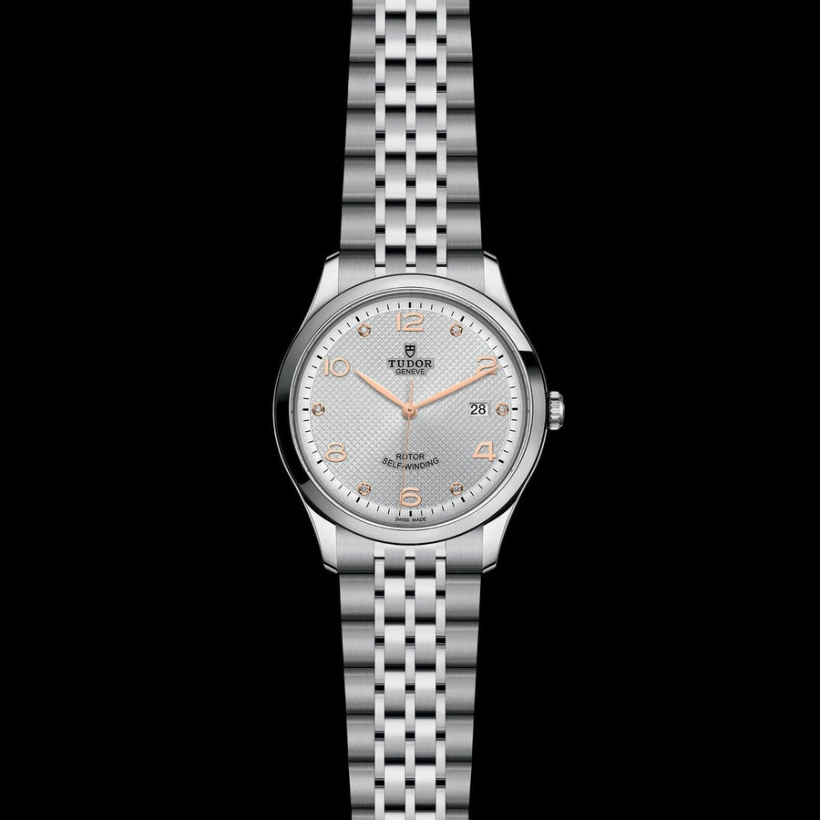 Tudor 1926 Automatic Diamonds Silver Dial Silver Steel Strap Watch for Men - M91650-0003