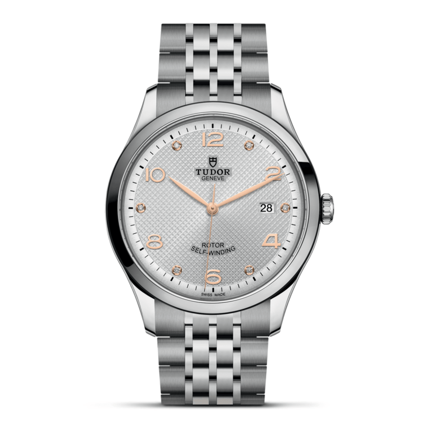 Tudor 1926 Automatic Diamonds Silver Dial Silver Steel Strap Watch for Men - M91650-0003